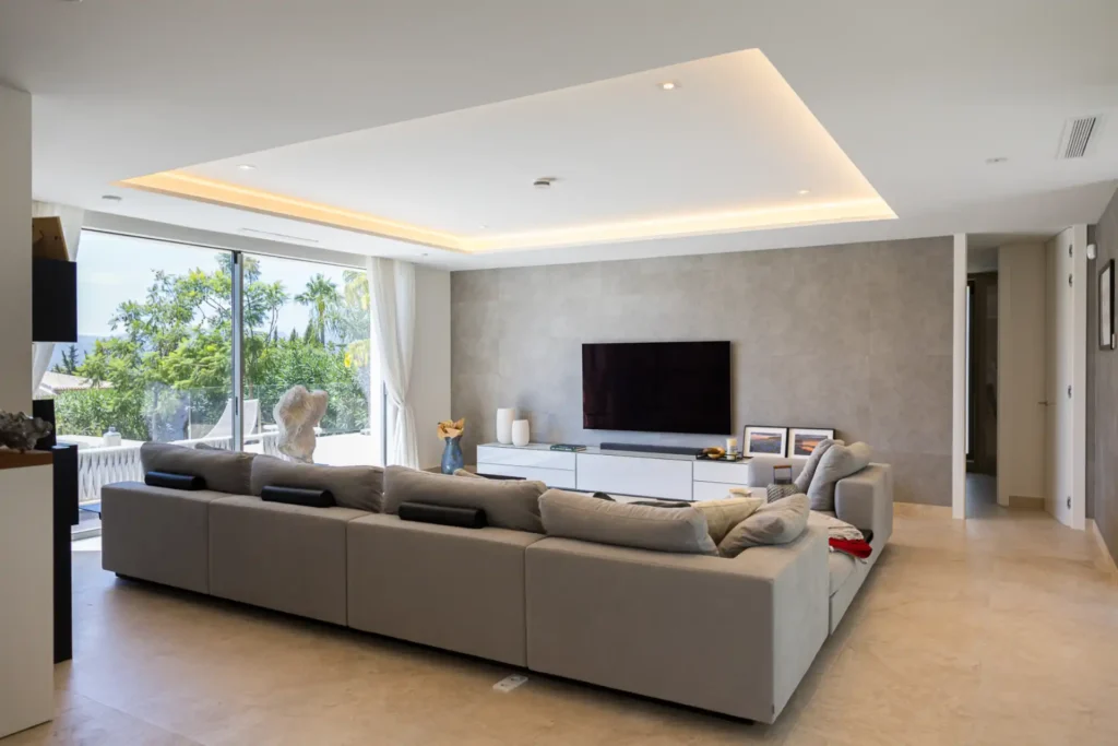 Salón con domotica KNX